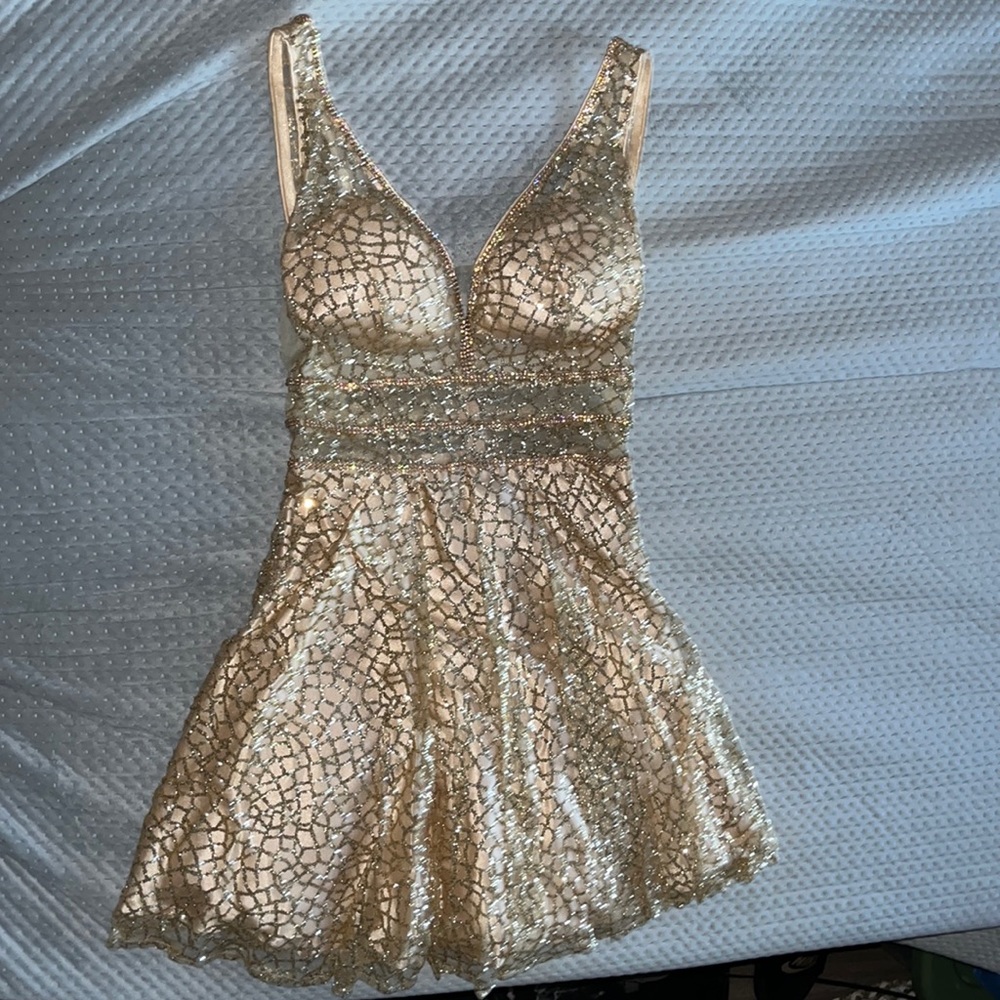 Champagne sparkly dress